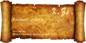 Korbel Zsolt névjegykártya