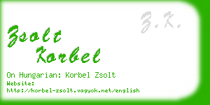 zsolt korbel business card